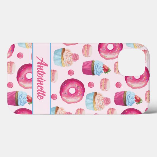 Roze Donut Case-Mate iPhone Case (Achterkant (horizontaal))