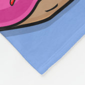 Roze Donut Cluster Aangepaste naam Blauw Fleece Deken (Hoek)