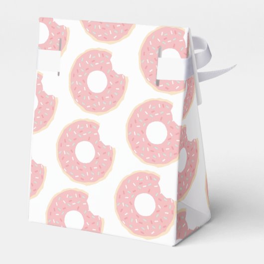Roze Donut dank u Baby shower cadeau Bedankdoosjes (Achterkant)