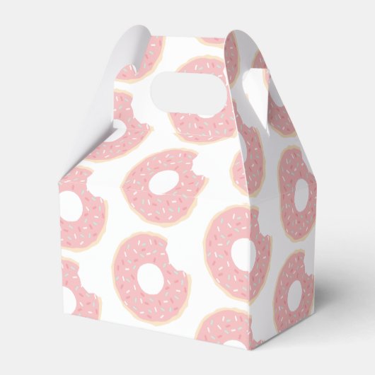 Roze Donut Dank u Baby shower Gift Favor Box Bedankdoosjes (Achterkant)