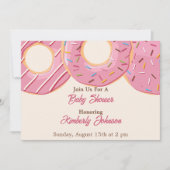 Roze Donut Delight Baby Shower Kaart (Voorkant)