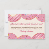 Roze Donut Delight Bedankkaart (Voorkant)