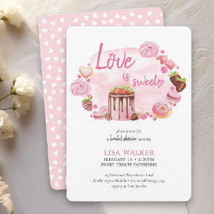 Roze Donut Desserts Valentijn Bruidsfeestje Kaart