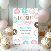 Roze Donut & Diapers Baby Sprinkle Kaart