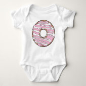 Roze Donut, Doughnut, Glaze, Icen, Bevroren Romper (Voorkant)