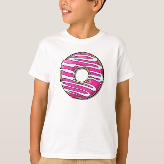 Roze Donut, Doughnut, Icing, Frosting, Glaze T-shirt (Voorkant)