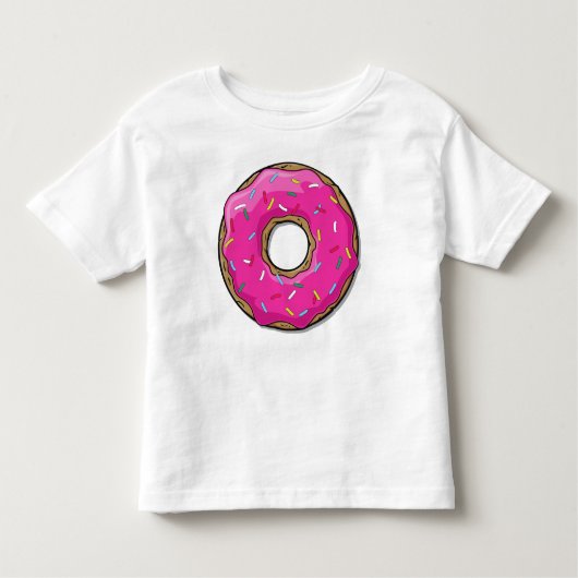 Roze Donut, Doughnut, Icing, Sprinkles, Frosting Kinder Shirts (Voorkant)