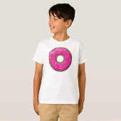 Roze Donut, Doughnut, Icing, Sprinkles, Frosting T-shirt (Voorkant volledig)