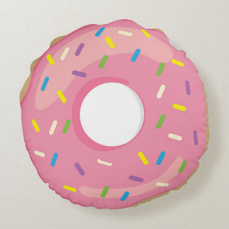 Roze Donut Doughnut Rond Kussen