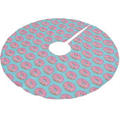 Roze Donut Doughnut Sprinkles Frodie Foodie Kerstboom Rok (Gekanteld)