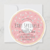 Roze Donut Drive-by Baby Sprinkle Douche Circle Kaart (Voorkant)