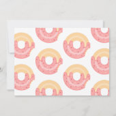 Roze Donut Een 1e Verjaardag Kaart (Achterkant)