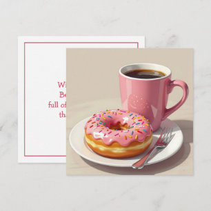 Roze Donut en Koffie   Contact houden Kaart