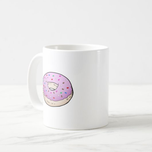 Roze Donut Koffiemok (Voorkant links)