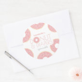 Roze Donut & Luiers Baby Sprinkle Meisje Ronde Sticker (Envelop)