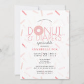 Roze Donut & Luiers Sprinkle Baby shower Kaart (Voorkant)