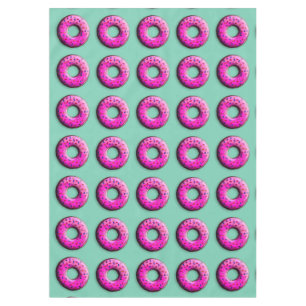 Roze donut met kleurrijke spikkels + jouw ideeën tafelkleed