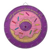 Roze Donut met springen Dartbord (Voorkant)