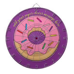 Roze Donut met springen Dartbord