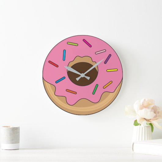 Roze Donut met springen Grote Klok (Huis)