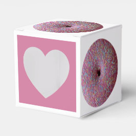 Roze donut met sprinkeltjes bedankdoosjes