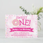 Roze Donut met sprinkhaan Kaart (Staand voorkant)