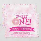 Roze Donut met sprinkhaan Kaart (Voorkant / Achterkant)