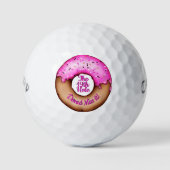 Roze Donut met Sprinkles Funny Golf Pun Doughnut Golfballen (Voorkant)