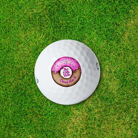 Roze Donut met Sprinkles Funny Golf Pun Doughnut Golfballen