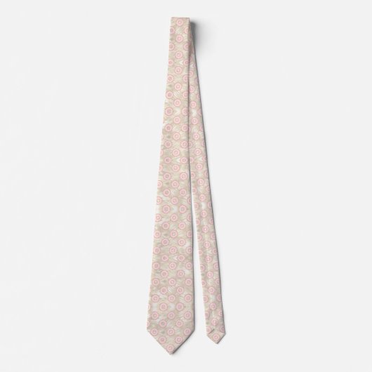 Roze Donut Necktie voor Groom of Groomsman Stropdas (Voorkant)