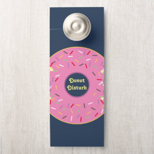 Roze Donut Niet storen Gelieve Klop Door Hanger