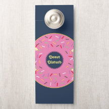 Roze Donut Niet storen Gelieve Klop Door Hanger