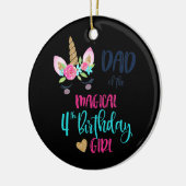 Roze Donut Pap van de bruidsfeest. Keramisch Ornament (Links)