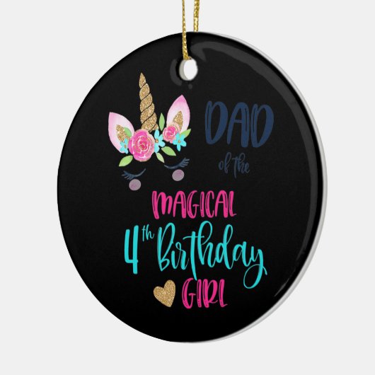 Roze Donut Pap van de bruidsfeest. Keramisch Ornament (Links)