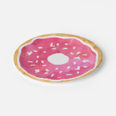 Roze donut papier Borden Papieren Bordje (Gekanteld)