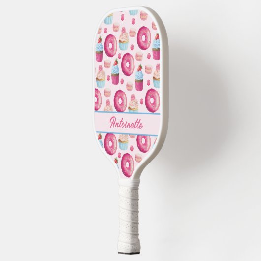 Roze Donut Pattern Pickleball Paddle (Links)