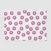 Roze Donut Pattern Tissuepapier (Voorkant)