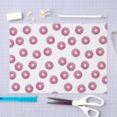 Roze Donut Pattern Tissuepapier (Craft)