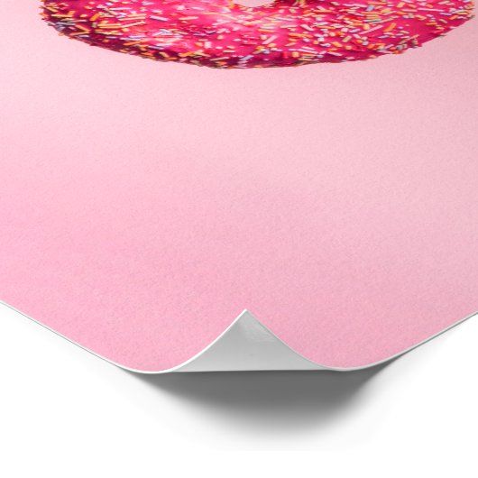 Roze donut poster (Hoek)