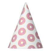 Roze Donut Rainbow Sprinkles Birthday Party Pet Feesthoedjes (Links)