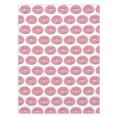 Roze Donut Rainbow Sprinkles Doughnut Breakfast Tafelkleed (Voorkant)