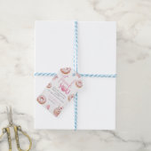 Roze Donut & Snoep Feest Suite Cadeaulabel (Met Touw)