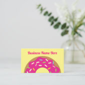 Roze donut sprinkeltjes bankkaartje visitekaartje (Staand voorkant)