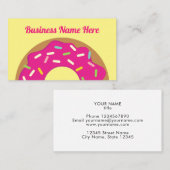 Roze donut sprinkeltjes bankkaartje visitekaartje (Voorkant / Achterkant)