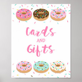 Roze Donut Sprinkle Cards & Gifts Sign Poster