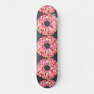 Roze Donut Sprinkles Girls gepersonaliseerd Persoonlijk Skateboard