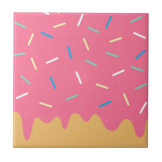 Roze Donut Tegeltje