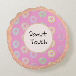 Roze Donut Touch Round Pillow Rond Kussen