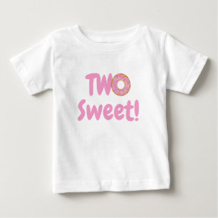 Roze Donut Twee Zoete 2de Verjaardag