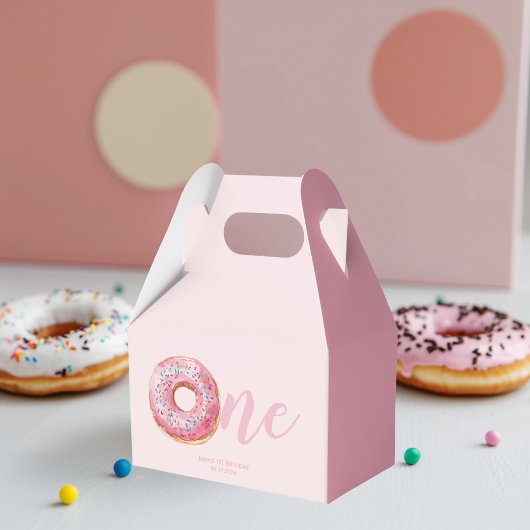 Roze Donut Verjaardag Bedankdoosjes